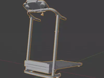 Electric Treadmill Modern Gym Equipment Low-poly 3D model