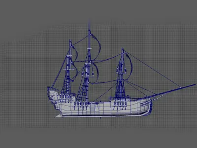 Pirate Ship phase-2 Free 3D model
