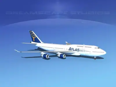 Boeing 747-400 Jumbo Jet Atlas 3D model