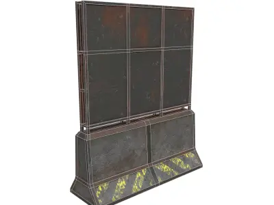Concrete RoadBlock Barrier Barricade 3D model buy