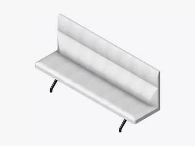 Seat - Bench - Worksmart - Backrest High Low-poly 3D model