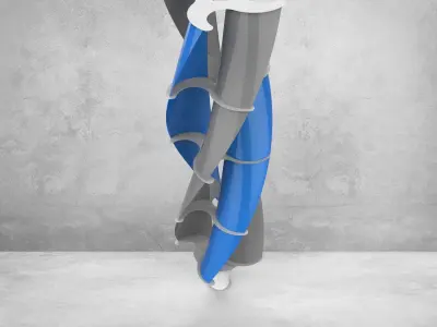 Vertical AXIS  Wind Turbine Generator 3D model