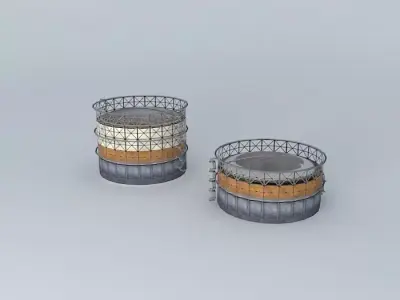 Twins barrel Free 3D model