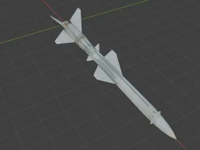 sa 2 rocket weapon Low-poly 3D model