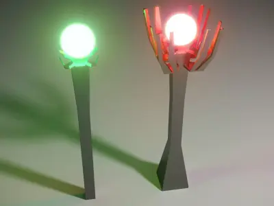 Magic Stands Monuments Low-poly 3D model