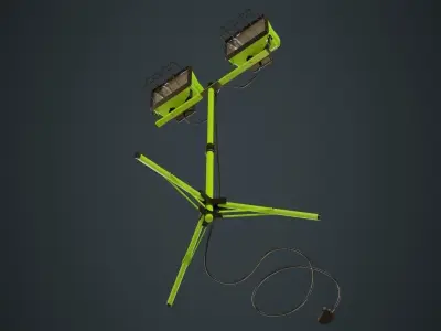 Mobile Construction Light 1 Untextured 3D model