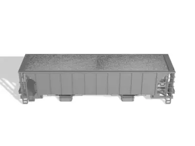 HO Greenville H-46A H-46 MOW Ballast Hopper Load 3D print model
