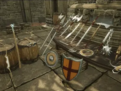 Medieval Weapons Collection Low-poly 3D model