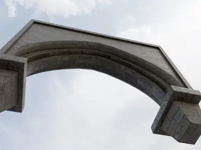 Stone Arch Low-poly 3D model