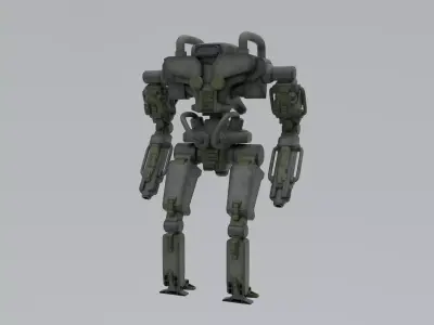 Mecha - Prototype 002 Low-poly 3D model