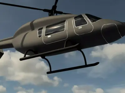 Bell 427 Helicopter  3D print model