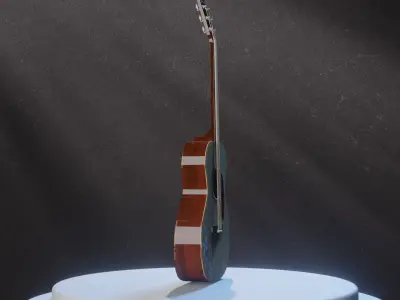 Acoustic Guitar Low-poly 3D model purchase