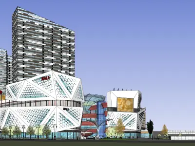 Sketchup Commercial Office Complex 207 3D model