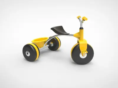 Kids Bicycle  Low-poly 3D model