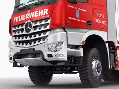 Mercedes Arocs Fire Truck 6X6 3D model