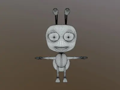 cartoon ant 3D model