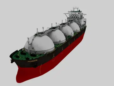 3D-OILTANKER SHIP WITH HIGH DEATIL TEXTURE 3D model