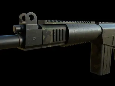 SC-2010 Low-poly 3D model assault rifle Low-poly 3D model