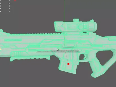 Futuristic Rifle 3D model order