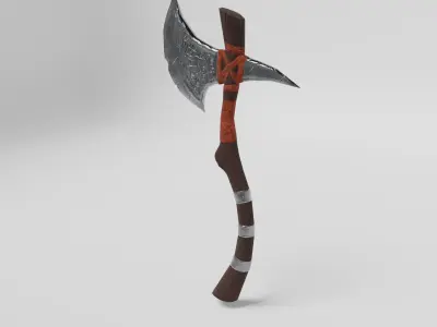 Medieval battle axe Free 3D model