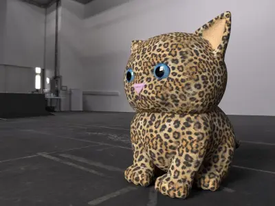 Cat 3D model Low-poly 3D model
