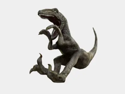 Velociraptor t - rex dinosaur Low-poly 3D model