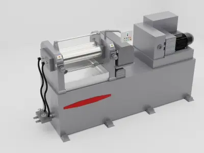 Material Testing Machine Two Roller Calender Low-poly 3D model