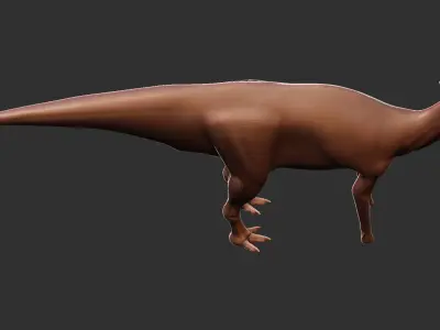 Dinosaur base mesh - Lambeosaurus lambei Low-poly 3D model