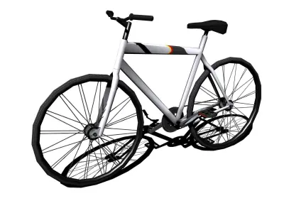 low-poly 3D model bicycles two Low-poly 3D model