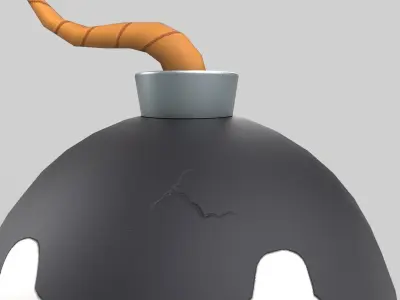 Stylized bomb Low-poly 3D model
