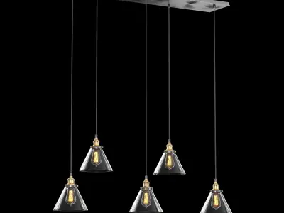 FUNNEL RECTANGULAR PENDANT 3D model