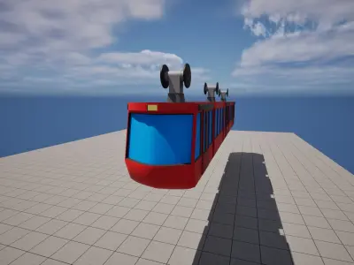 Elevated Monorail Free 3D model