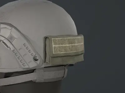 Helmet pouch Low-poly 3D model