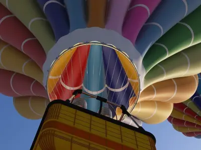 Hot Air Balloon 3D model 14