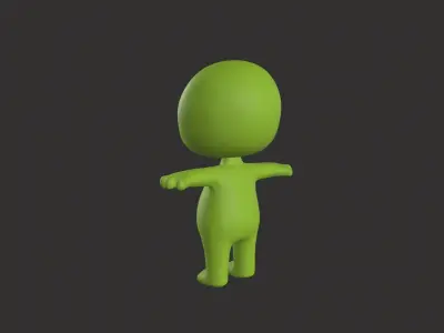 Cartoon 005 Character Frog Cute Low-poly 3D model