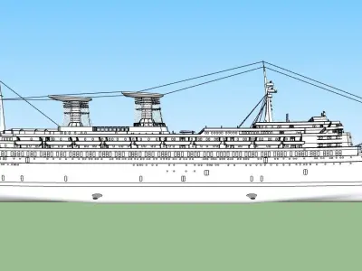 SS Michelangelo Low-poly 3D model