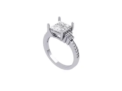 Princess Ring 3D print model 12