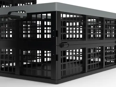 Plastic Storage Crates 3D model