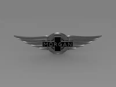 morgan logo 3D model by Sergey