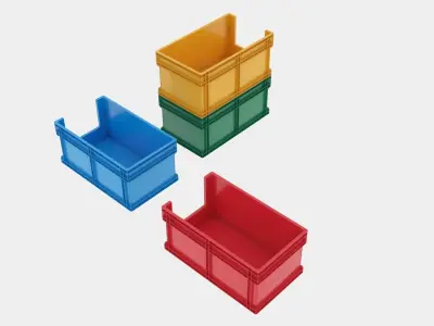 Stackable Plastic Tool Box 3D model