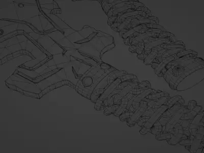 Demon blade Kratos Low-poly 3D model
