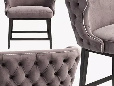 Barstool Low-poly 3D model