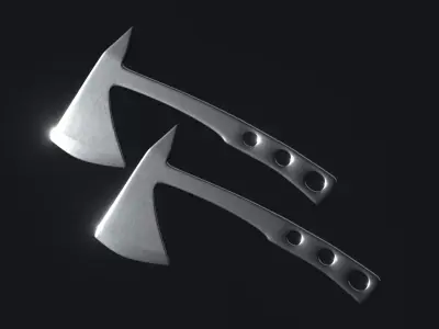 Throwing Axes Low-poly 3D model