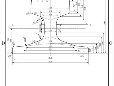 British Standard-EN13674  49E4 rail 3D model
