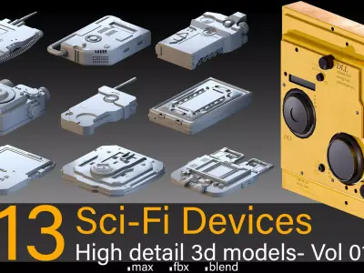 13- Sci Fi Devices 3D model
