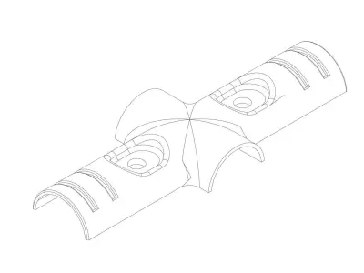 PIPE FITTINGS-PIPE LINEAR CONNECTION 3D model