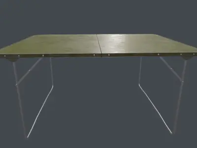 3D Military metal table model Free low-poly 3D model