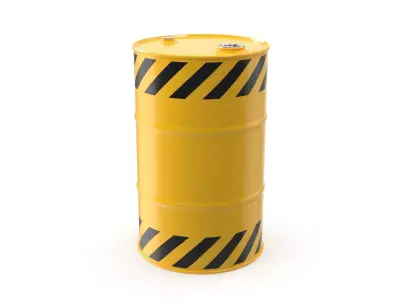 Oil Barrel Low-poly 3D model 17