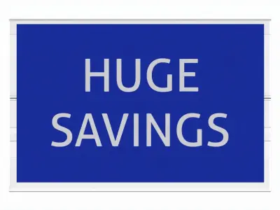 Store hinged flip up sign holder 3D model