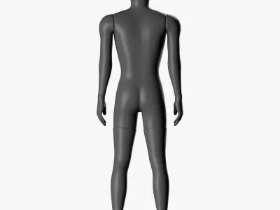 Rigged Male and Female Mannequin 3D model